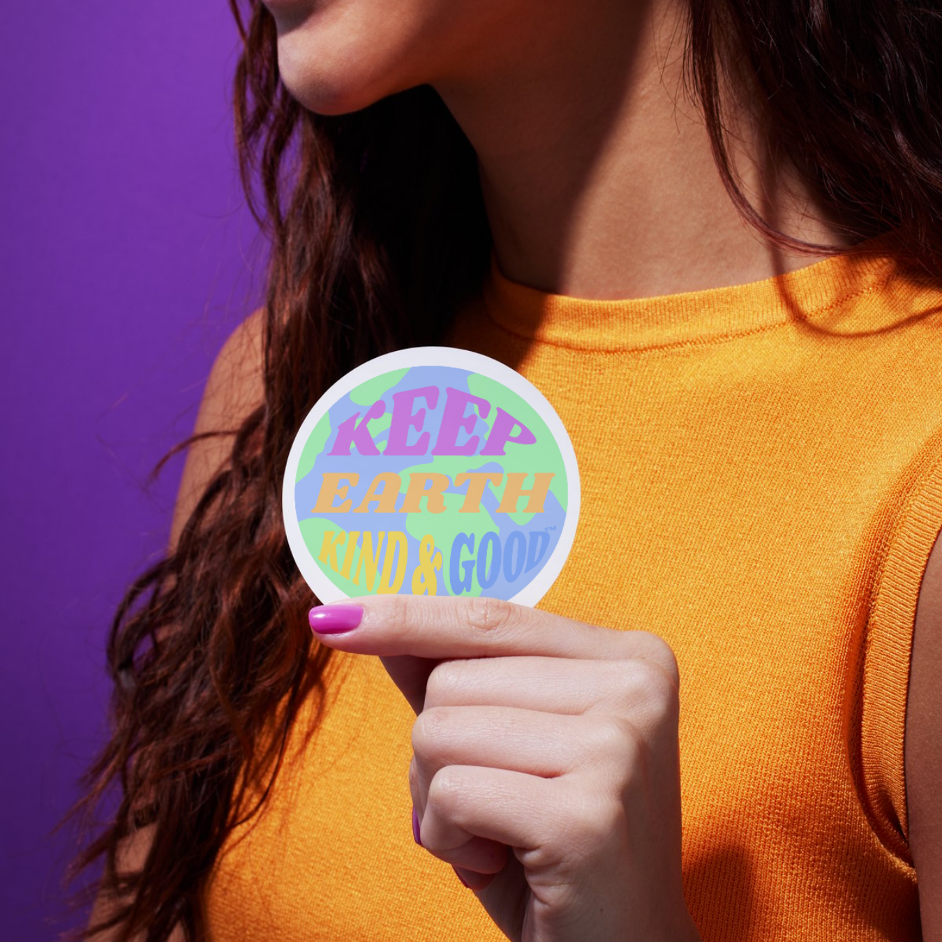 keep earth kind & good globe sticker