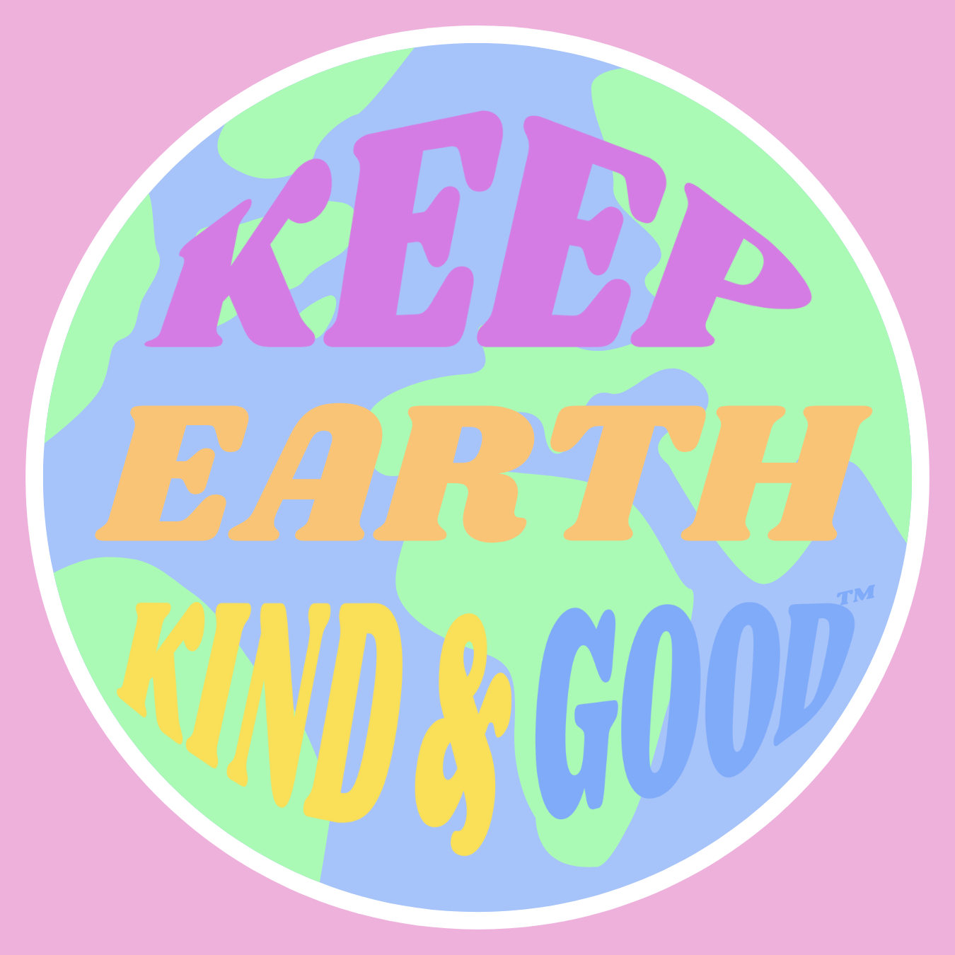 keep earth kind & good globe sticker